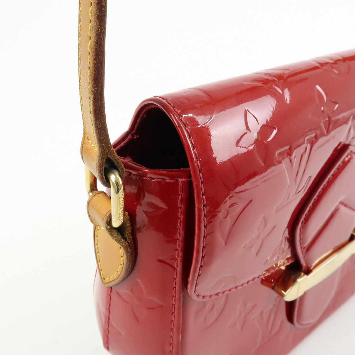 Louis Vuitton Bellflower Monogram Vernis Red Patent_Leather Handbag (Pre-Owned)