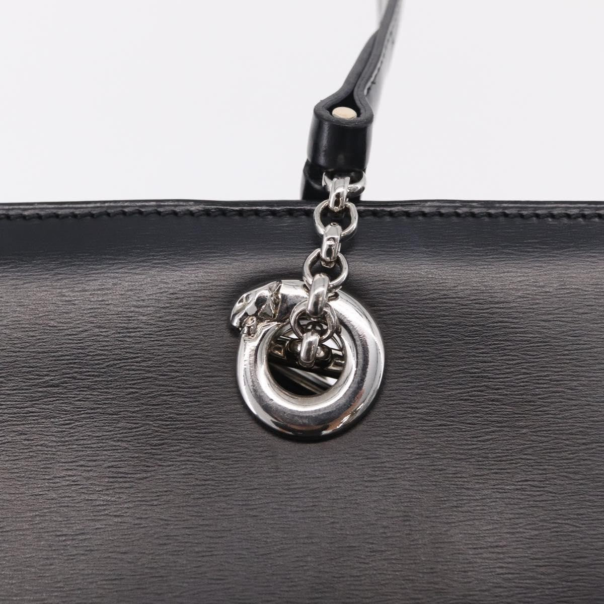 Cartier Panthère Shoulder Leather Black Leather Shoulder Bag Bag (Pre-Owned)