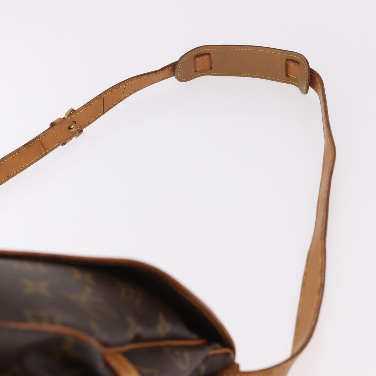 Louis Vuitton Saumur Handbag Monogram Canvas Brown Canvas Handbag (Pre-Owned)