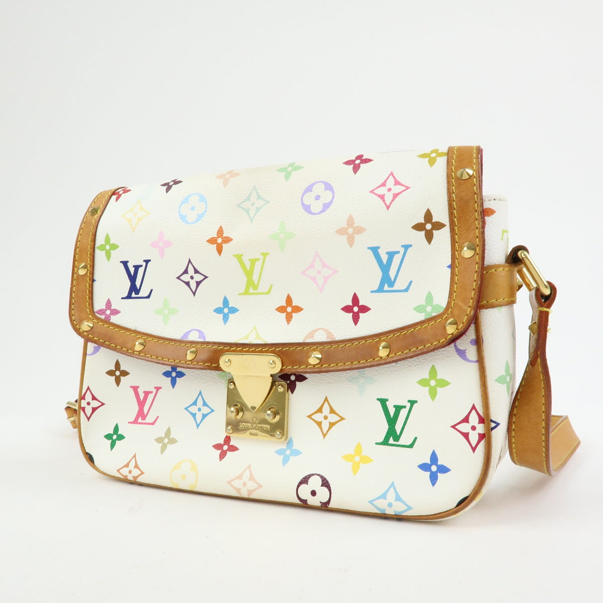 Louis Vuitton Sologne Monogram Multicolor White Canvas Handbag (Pre-Owned)
