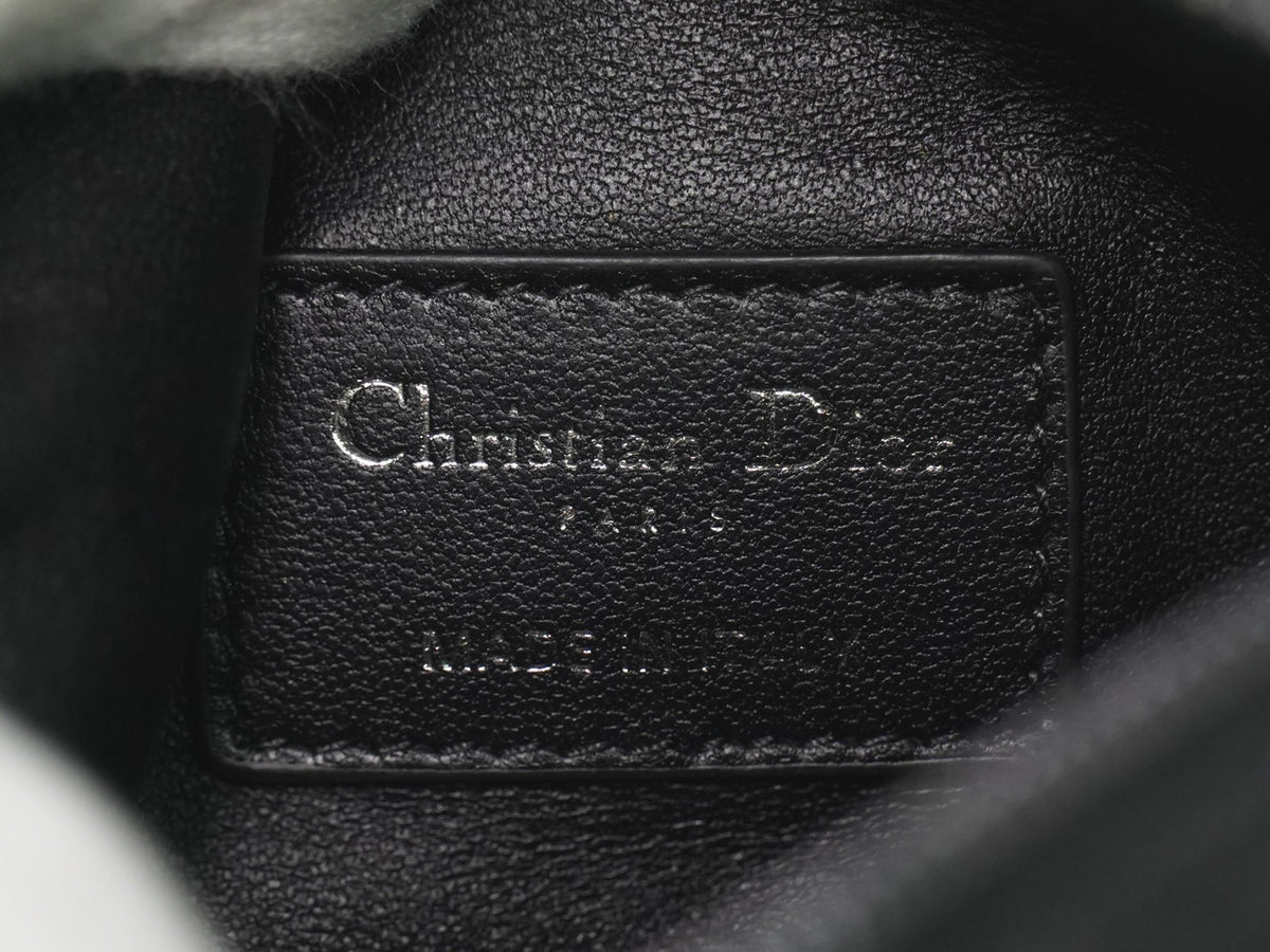 Christian Dior Diortravel Nomad Macrocannage Quilt Calfskin Black Leather Clutche & Pouche Bag (Pre-Owned)