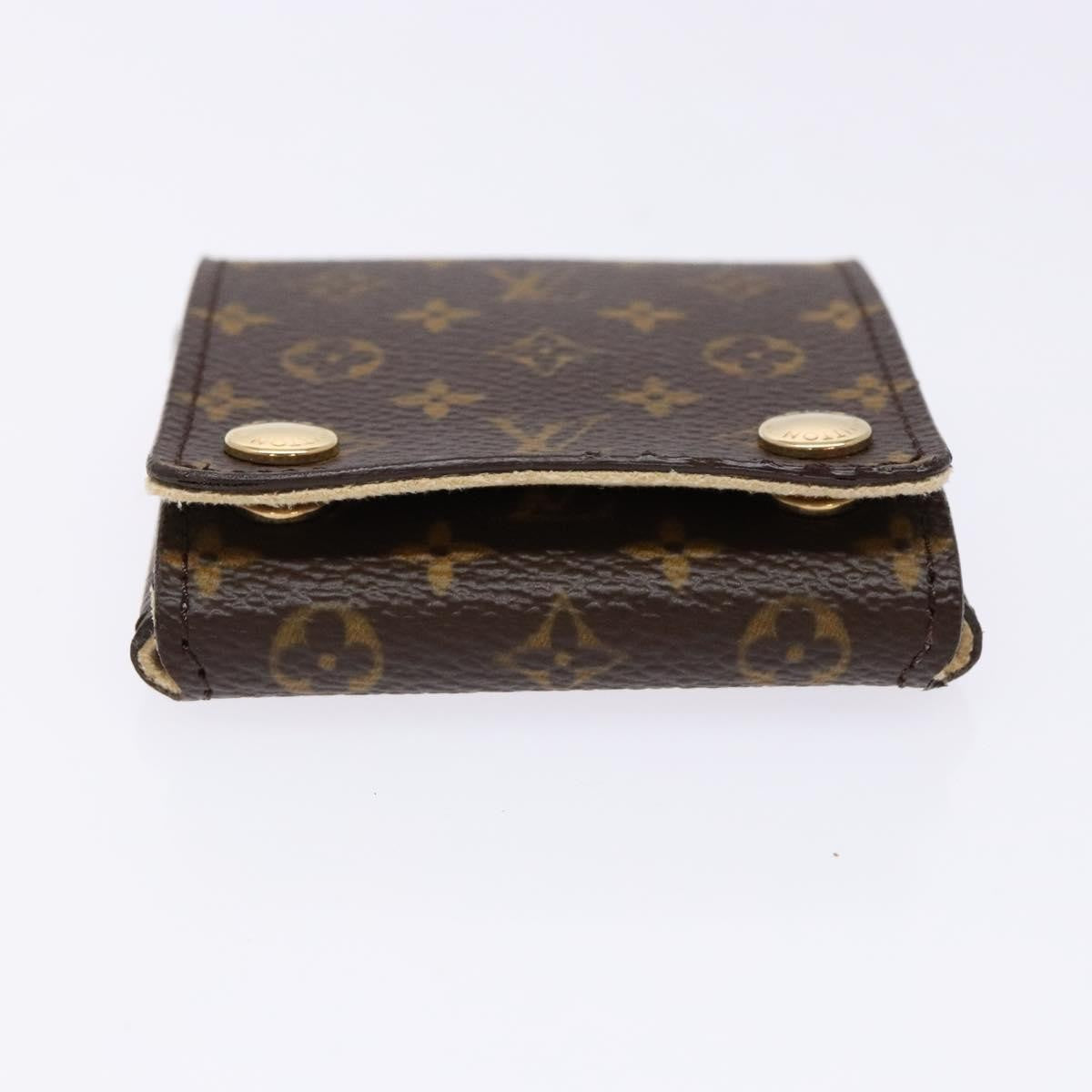 Louis Vuitton Case Jewelry Box Canvas Brown Canvas Wallets Accessory (Pre-Owned)