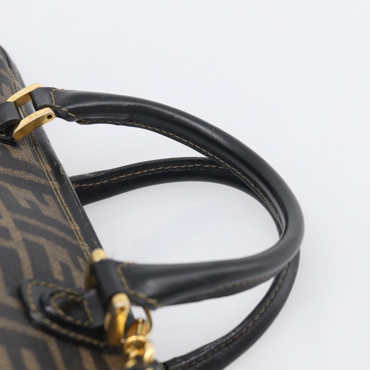 Fendi Convertible Boston Zucca Canvas Brown Canvas Handbag (Pre-Owned)