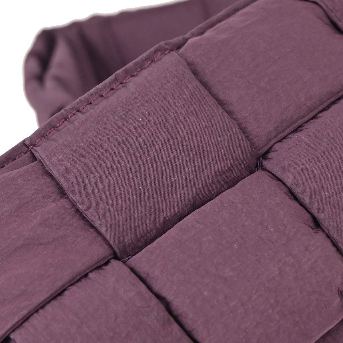 Bottega Veneta Padded Tech Cassette Intrecciato Nylon Purple Nylon Shoulder Bag Bag (Pre-Owned)