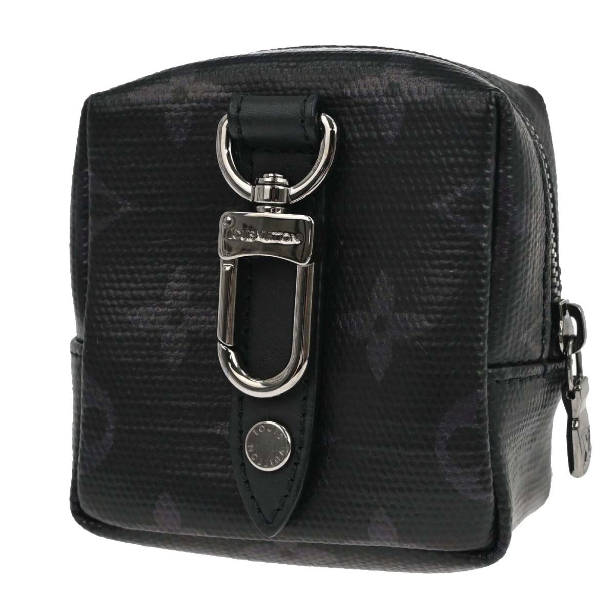 Louis Vuitton Box Pouch Bag Charm And Belt Charm Rainbow Monogram Eclipse Canvas Black Leather Charms And Keychains Accessory (Pre-Owned)