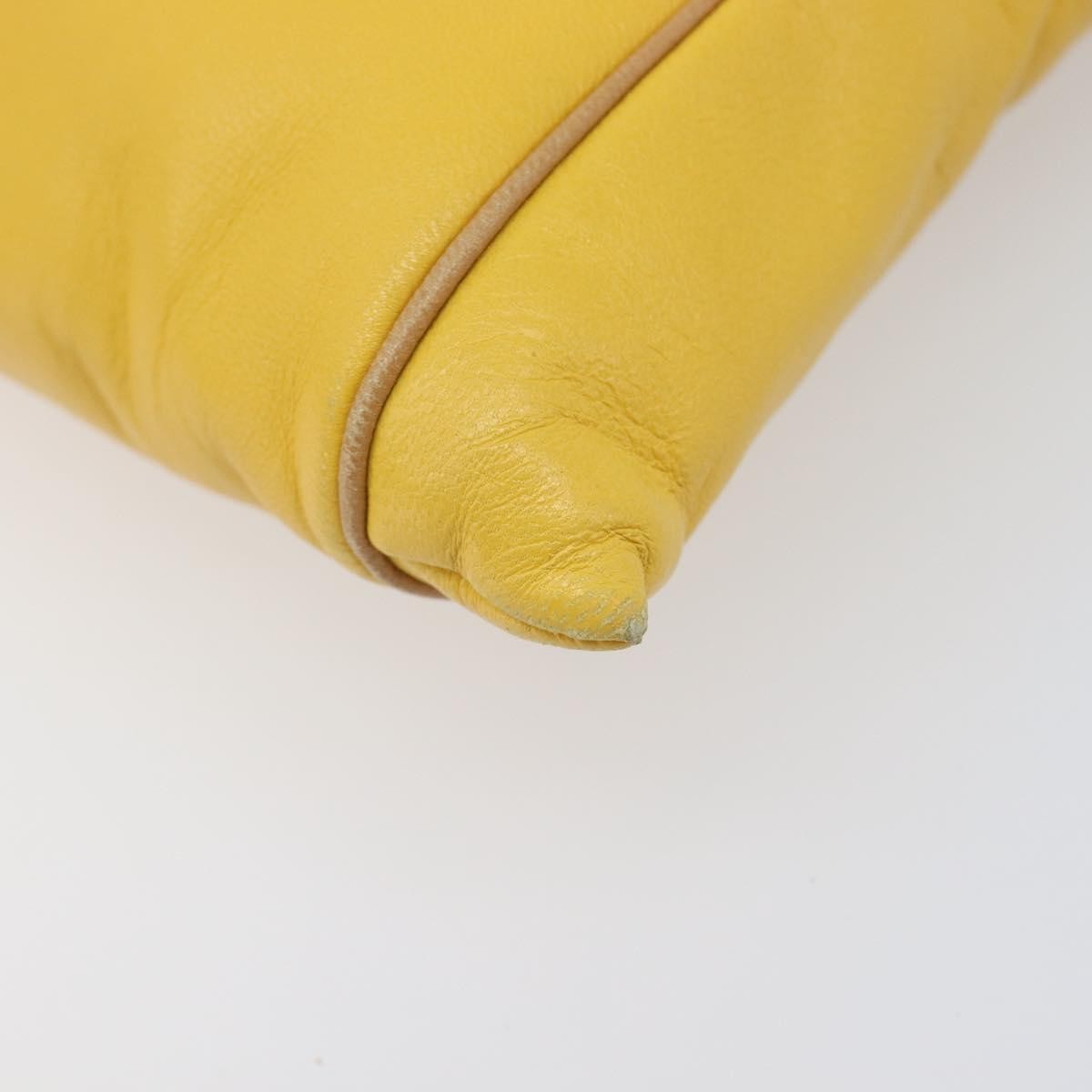 Loewe Shoulder Bag Leather Yellow Leather Shoulder Bag Bag (Pre-Owned)
