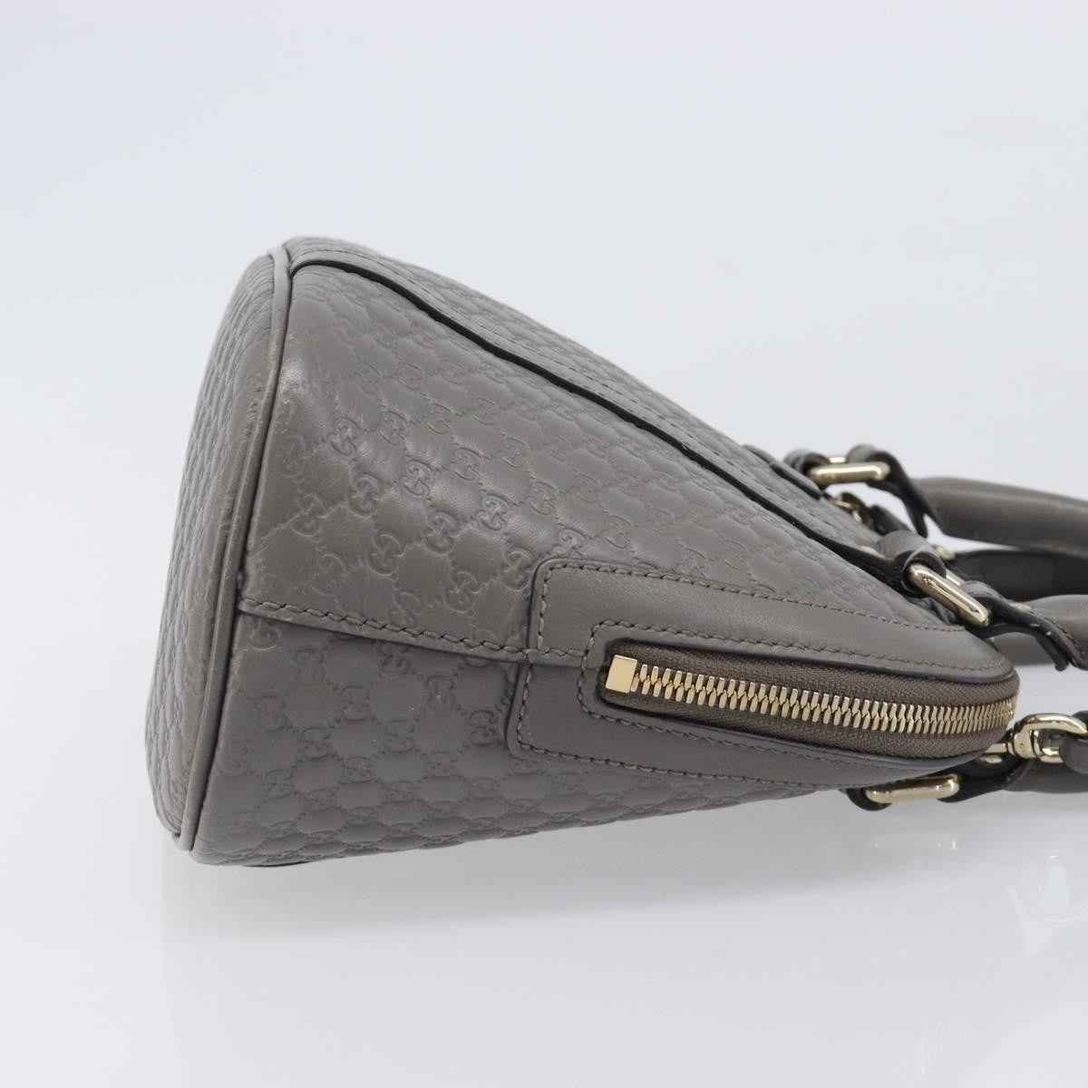 Gucci Convertible Dome Satchel Microguccissima Leather Gray Leather Handbag (Pre-Owned)
