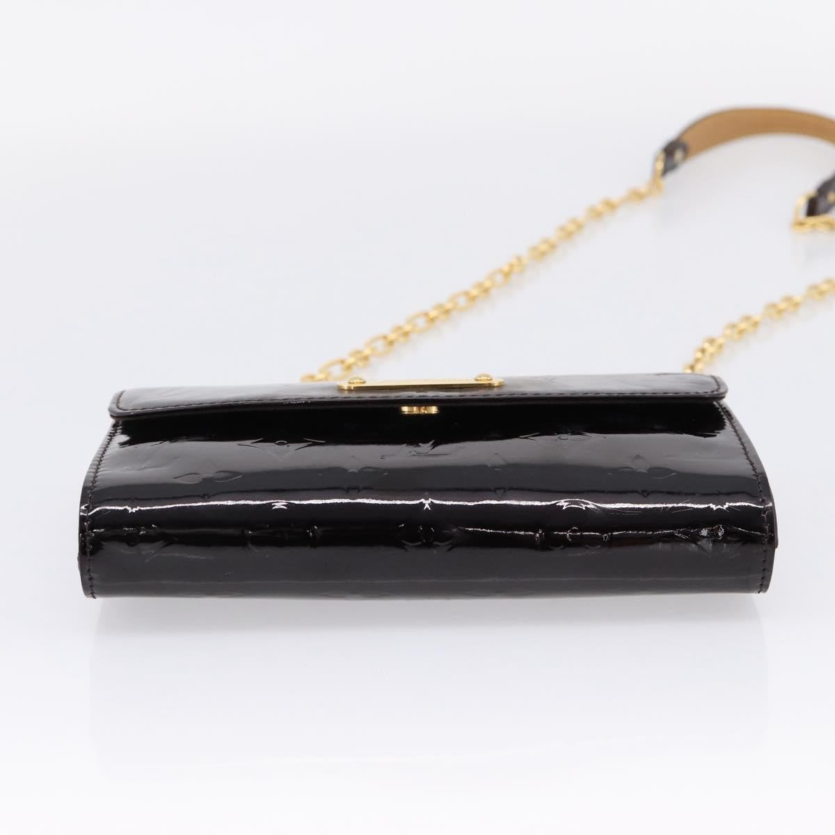 Louis Vuitton Bel Air Pochette Monogram Vernis Burgundy Patent_Leather Clutche & Pouche Bag (Pre-Owned)