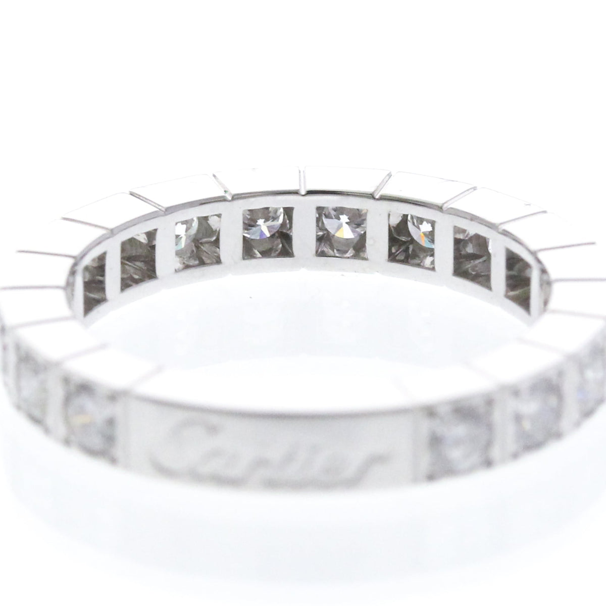 Cartier Lanieres Diamond 18K White Gold With Diamond Silver White_Gold Ring Jewelry (Pre-Owned)