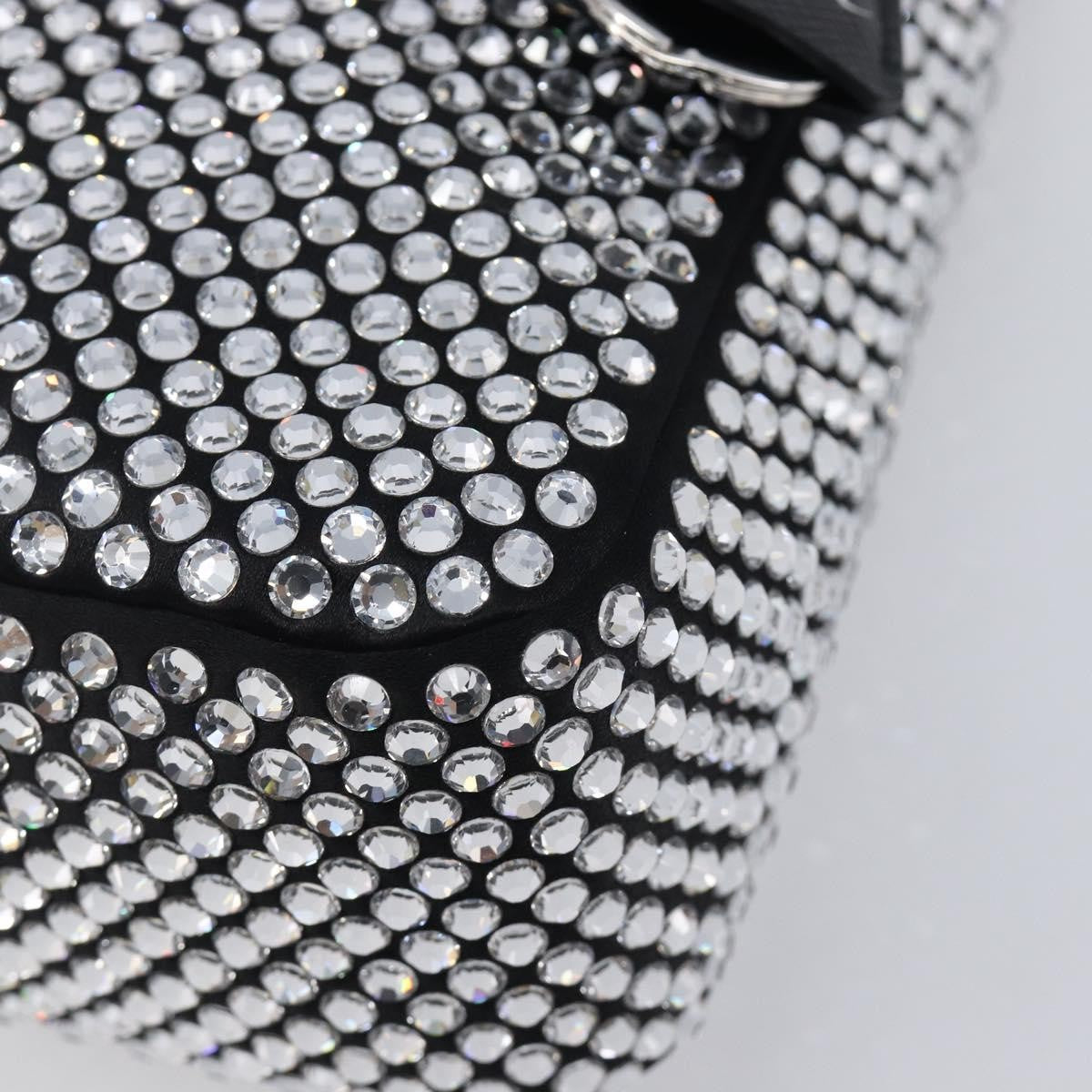 Prada Re-Edition 2000 Hobo Crystal Embellished Satin Silver Silk Shoulder Bag Bag (Pre-Owned)