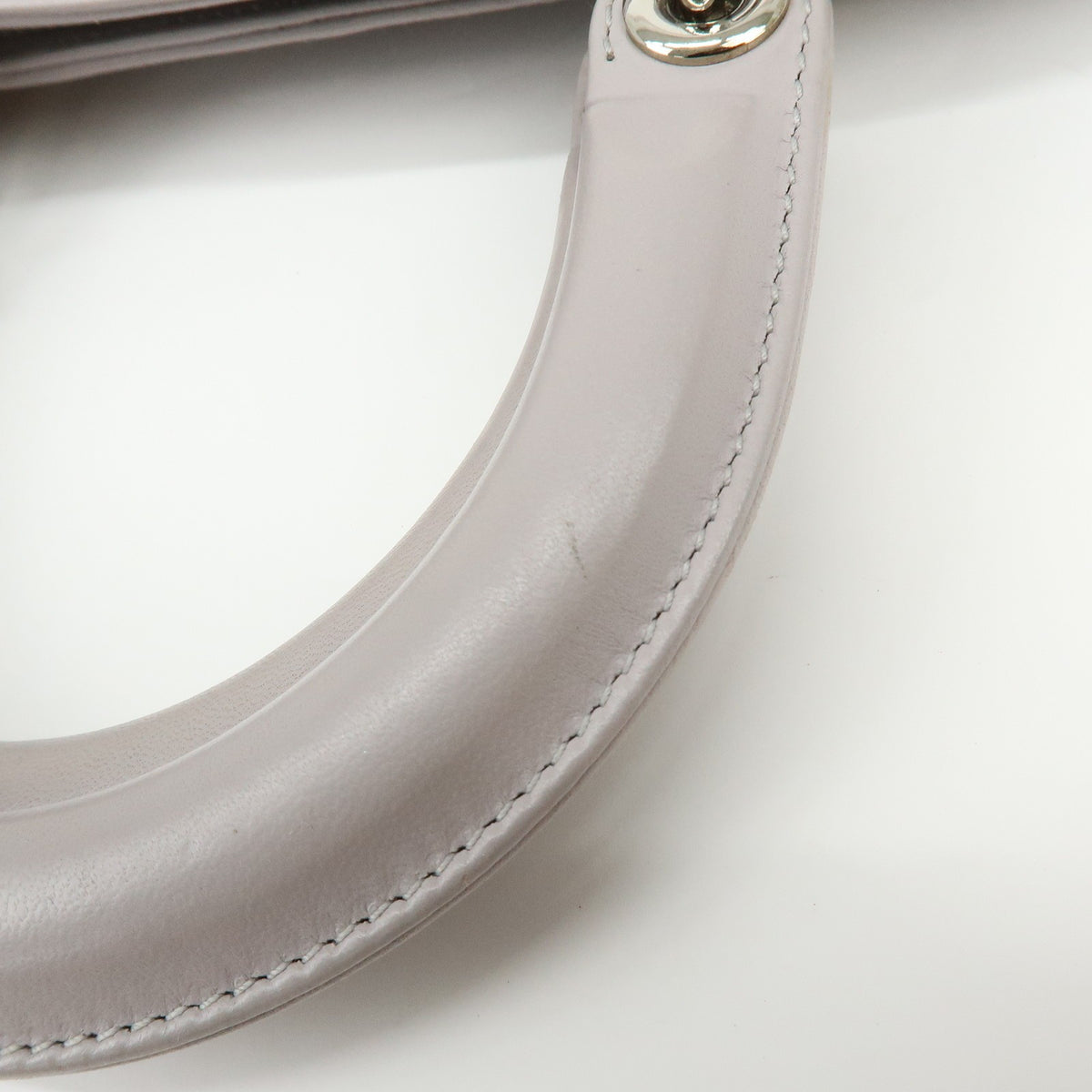 Christian Dior Granville Satchel Cannage Quilt Leather Purple Leather Handbag (Pre-Owned)