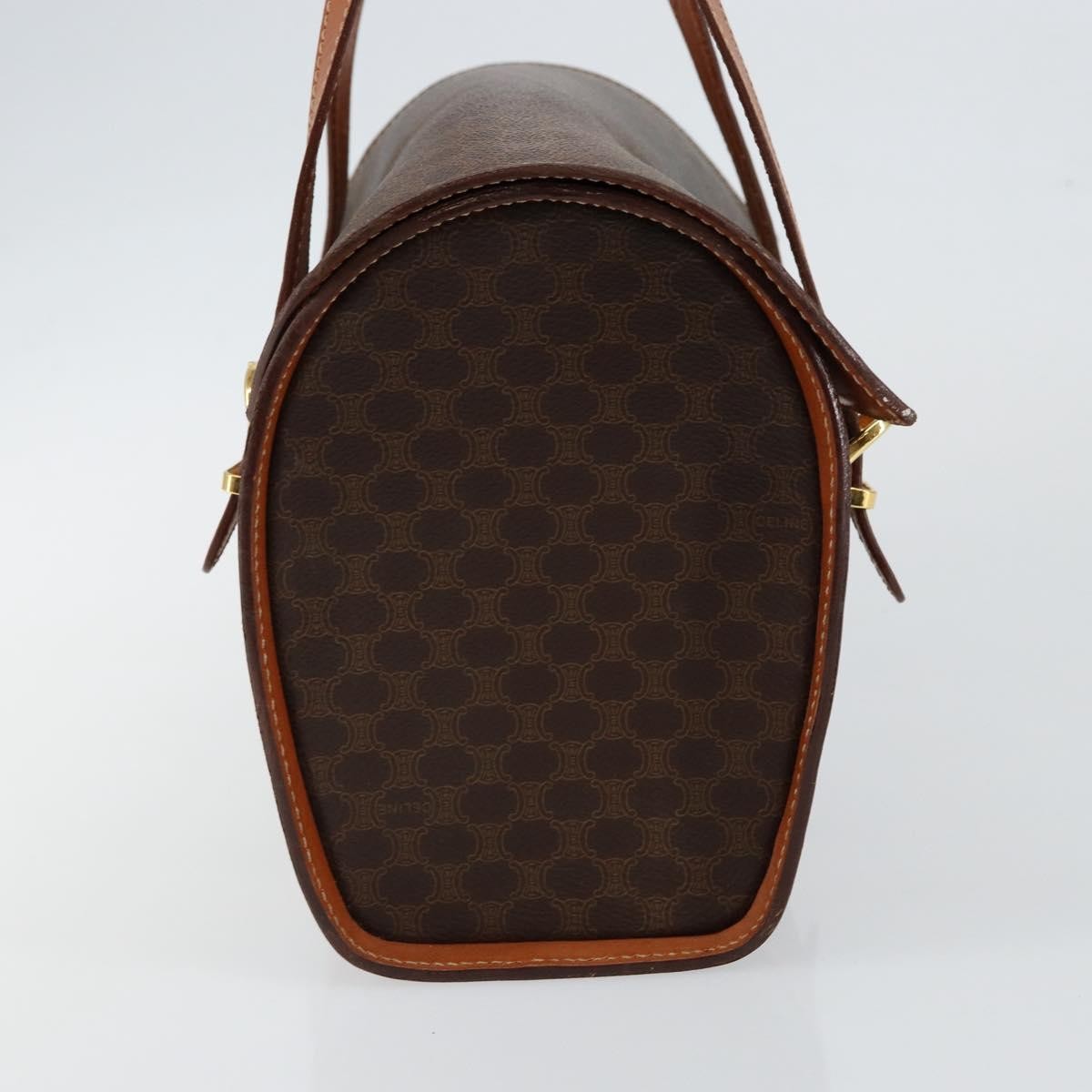 Celine Vintage Macadam Macadam Brown Canvas Handbag (Pre-Owned)