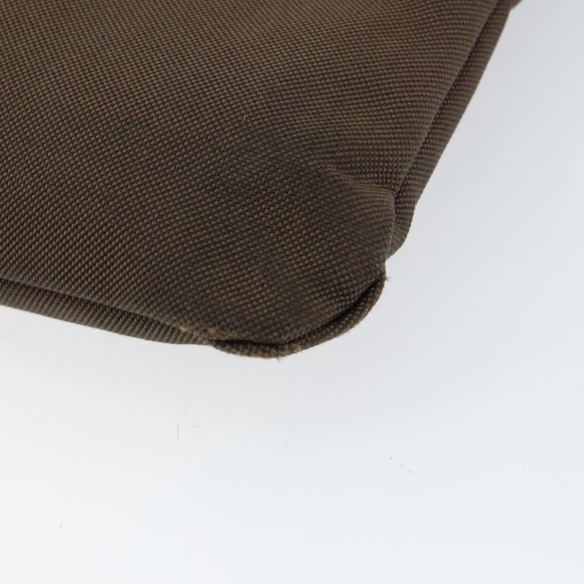Prada Logo Flat Messenger Canvas Brown Canvas Shoulder Bag Bag (Pre-Owned)