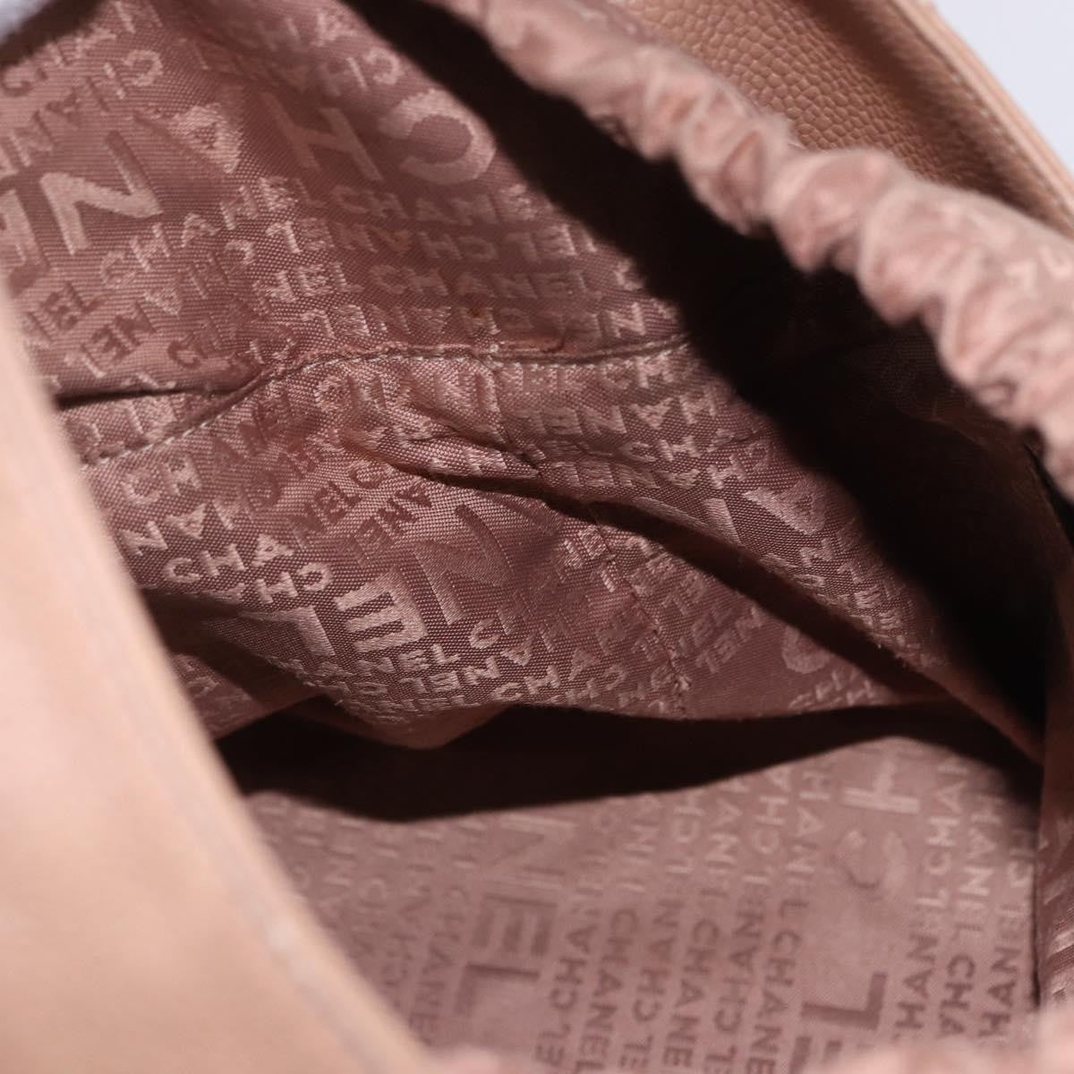 Chanel Square Stitch Tassel Hobo Quilted Leather Beige Leather Handbag (Pre-Owned)