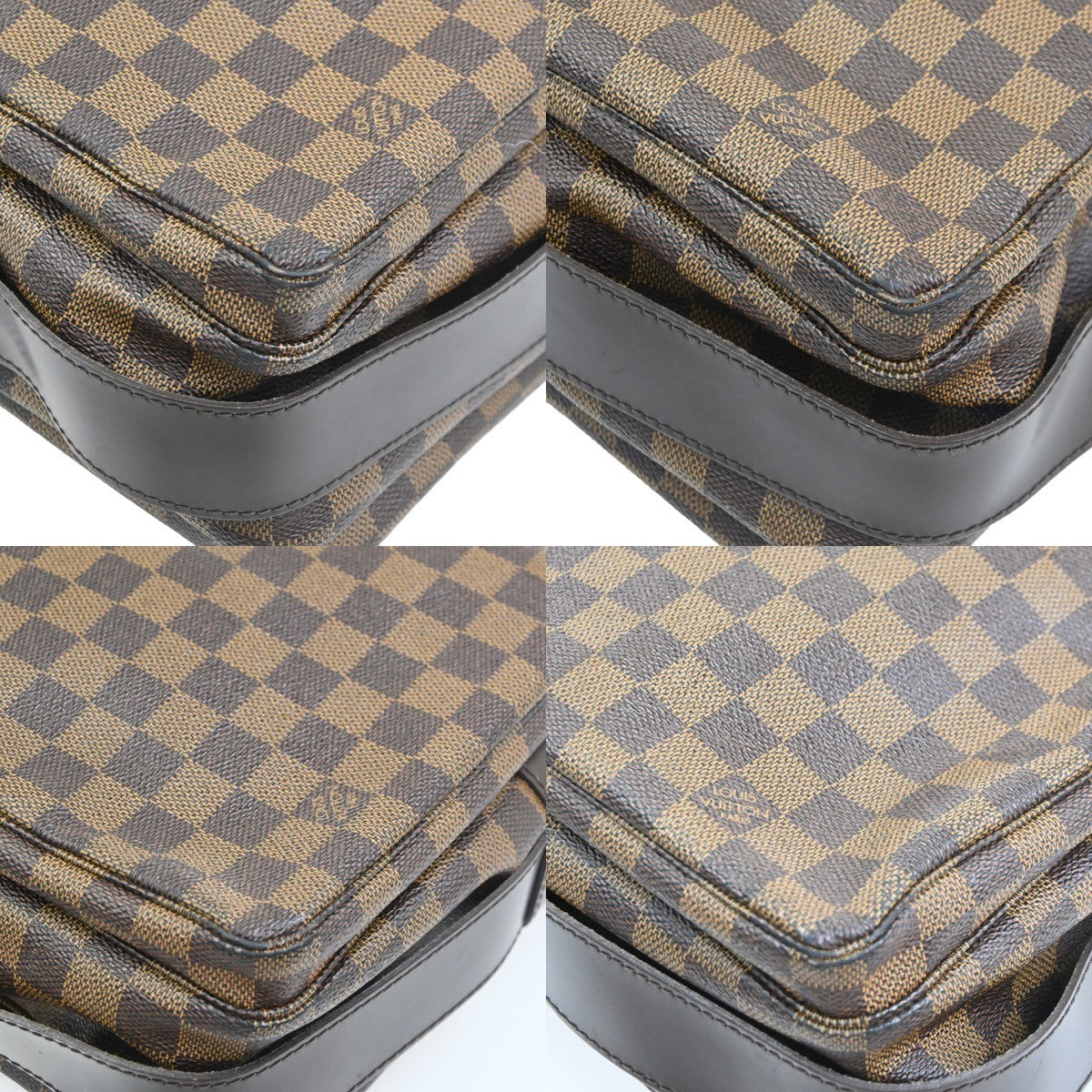 Louis Vuitton Naviglio Damier Ebene Brown Canvas Shoulder Bag Bag (Pre-Owned)