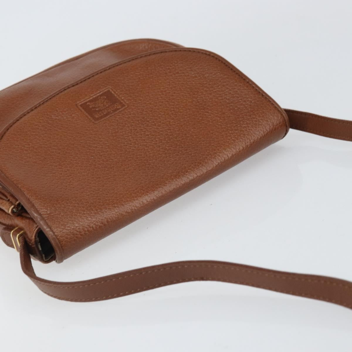 Burberry Vintage Vintage Check Coated Canvas Brown Leather Shoulder Bag Bag (Pre-Owned)