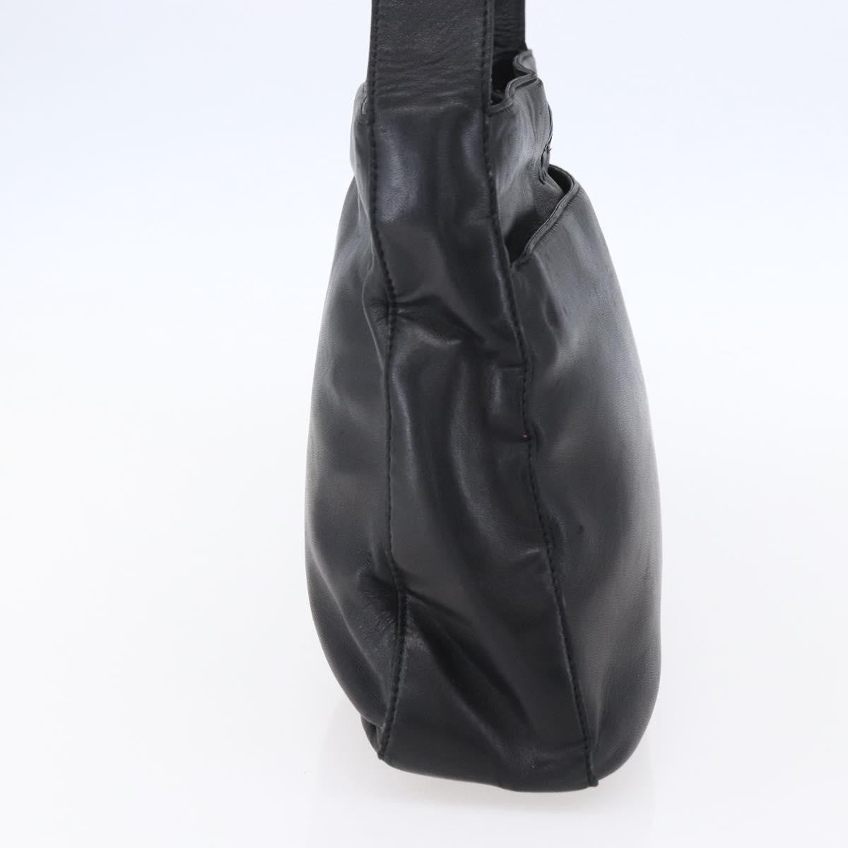Loewe Anagram Leather Black Leather Shoulder Bag Bag (Pre-Owned)
