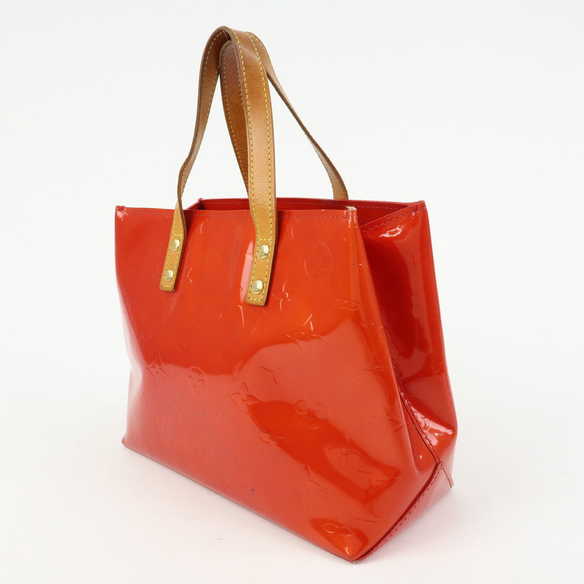 Louis Vuitton Reade Monogram Vernis Red Patent_Leather Handbag (Pre-Owned)