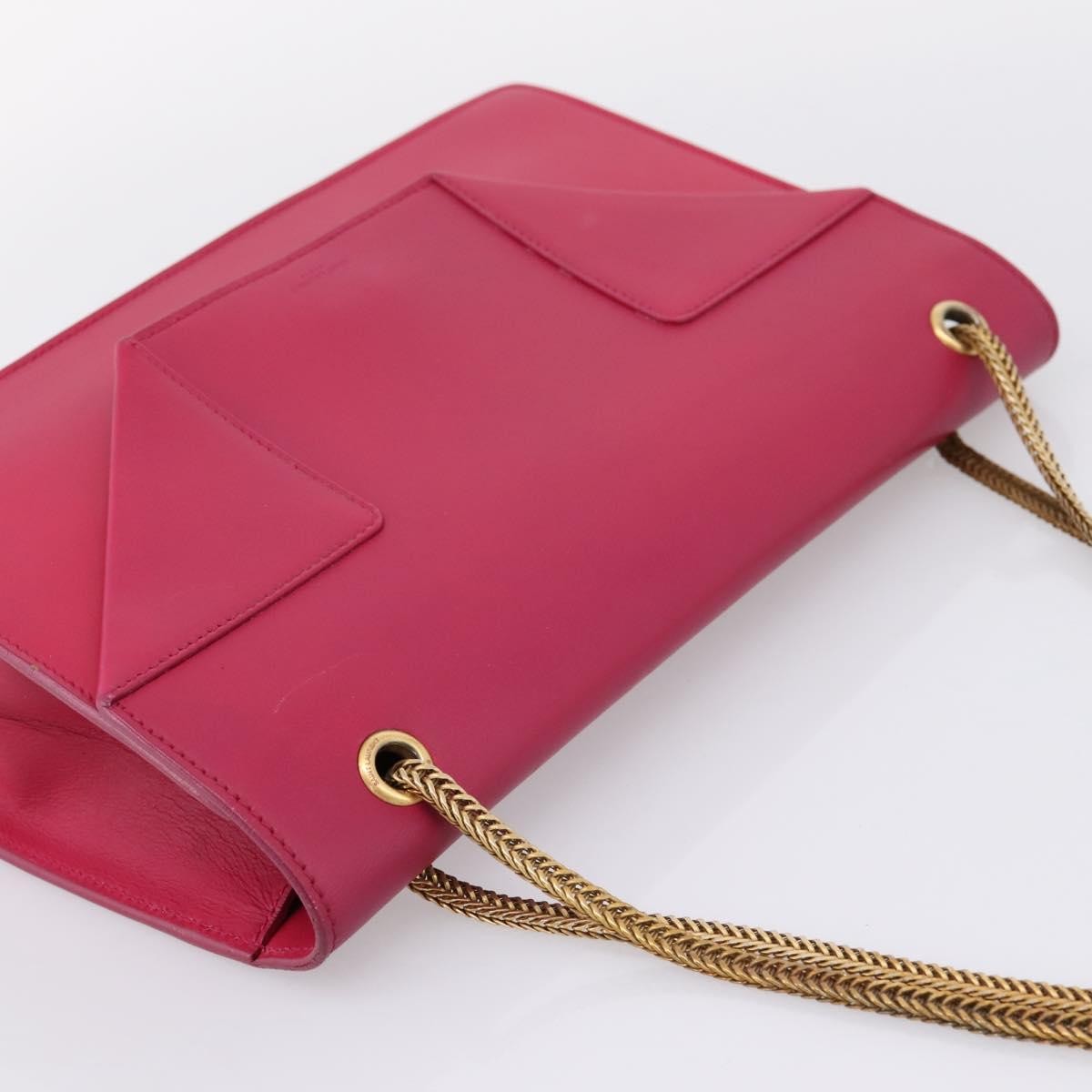 Saint Laurent Vintage Shoulder Bag Leather Pink Leather Shoulder Bag Bag (Pre-Owned)