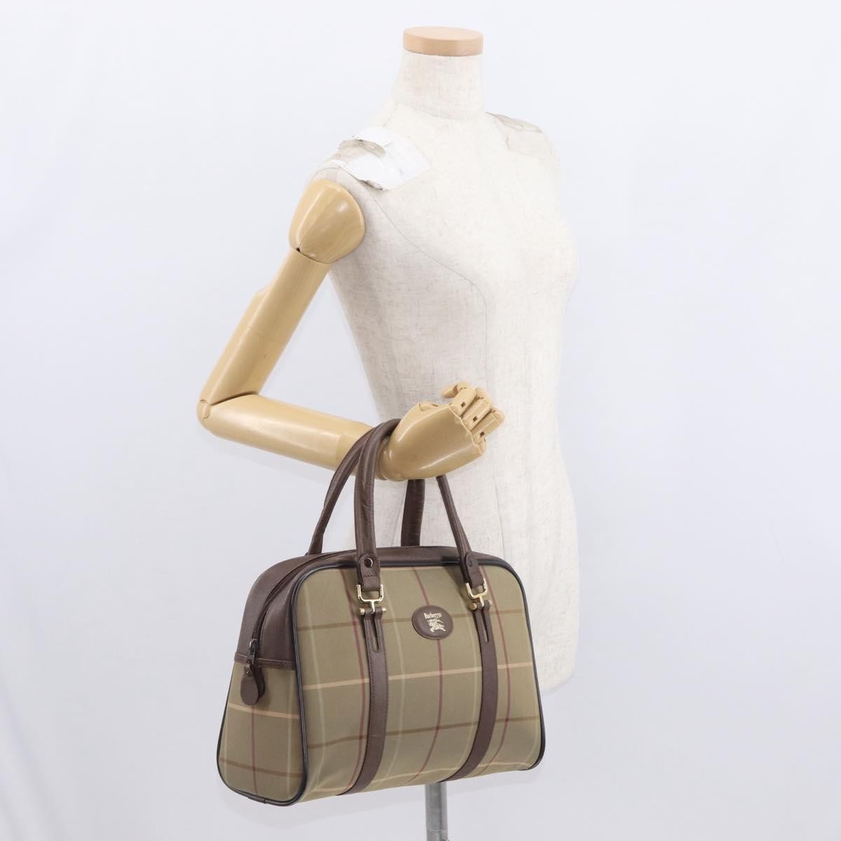 Burberry Nova Canvas Khaki Canvas Handbag (Pre-Owned)