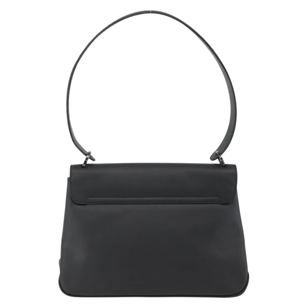 Salvatore Ferragamo Vala Canvas Black Canvas Shoulder Bag Bag (Pre-Owned)