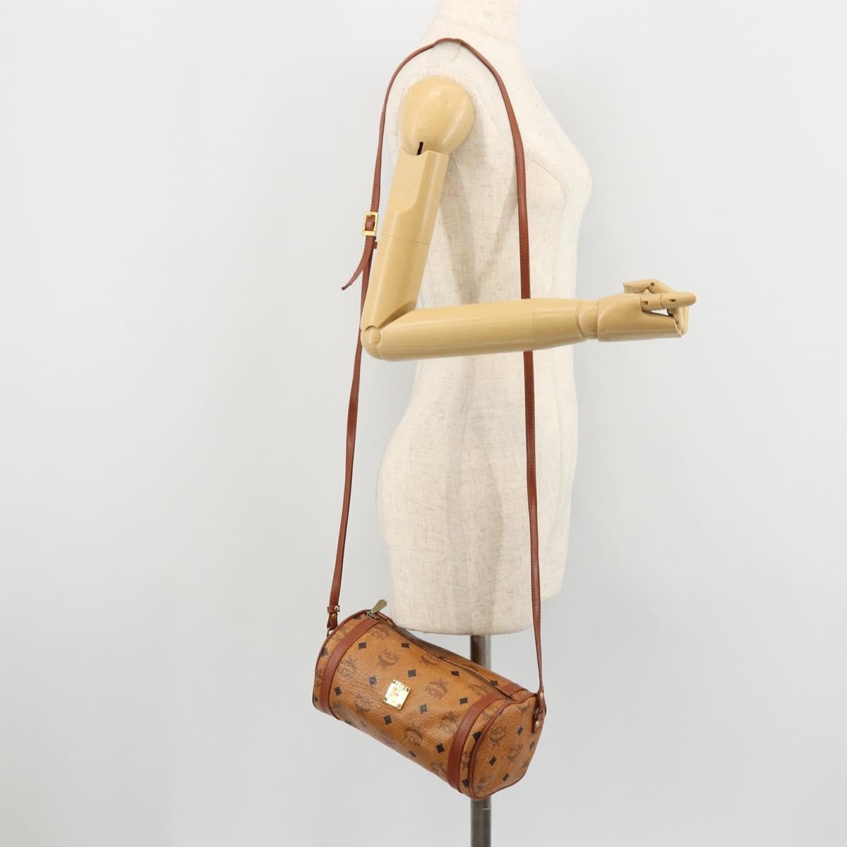 MCM Vintage Vicetos Leather Brown Leather Shoulder Bag Bag (Pre-Owned)