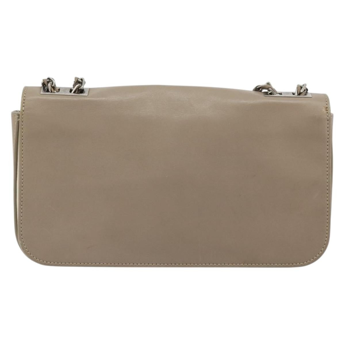Fendi 3Baguette Convertible Calfskin Beige Leather Crossbody Bag Bag (Pre-Owned)