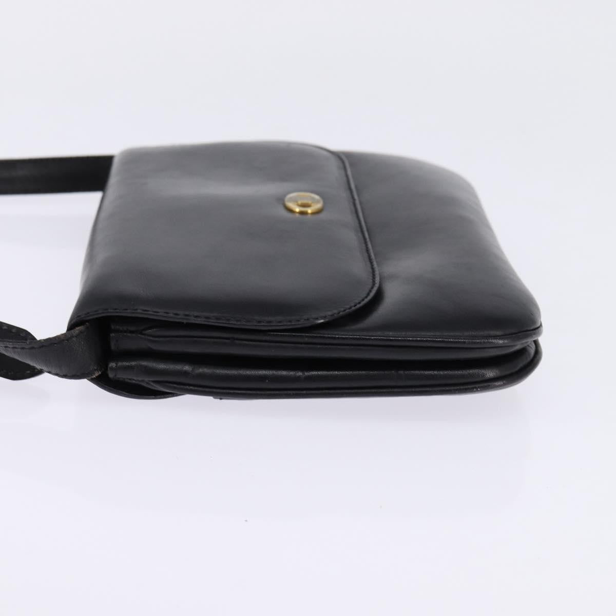 Celine Vintage Leather Black Leather Shoulder Bag Bag (Pre-Owned)