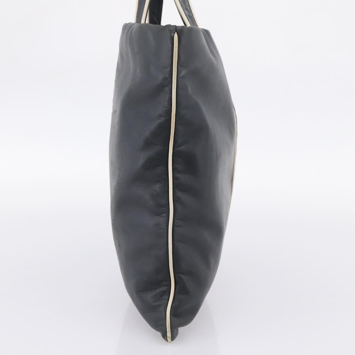Loewe Tote Leather Black Leather Tote Bag Bag (Pre-Owned)
