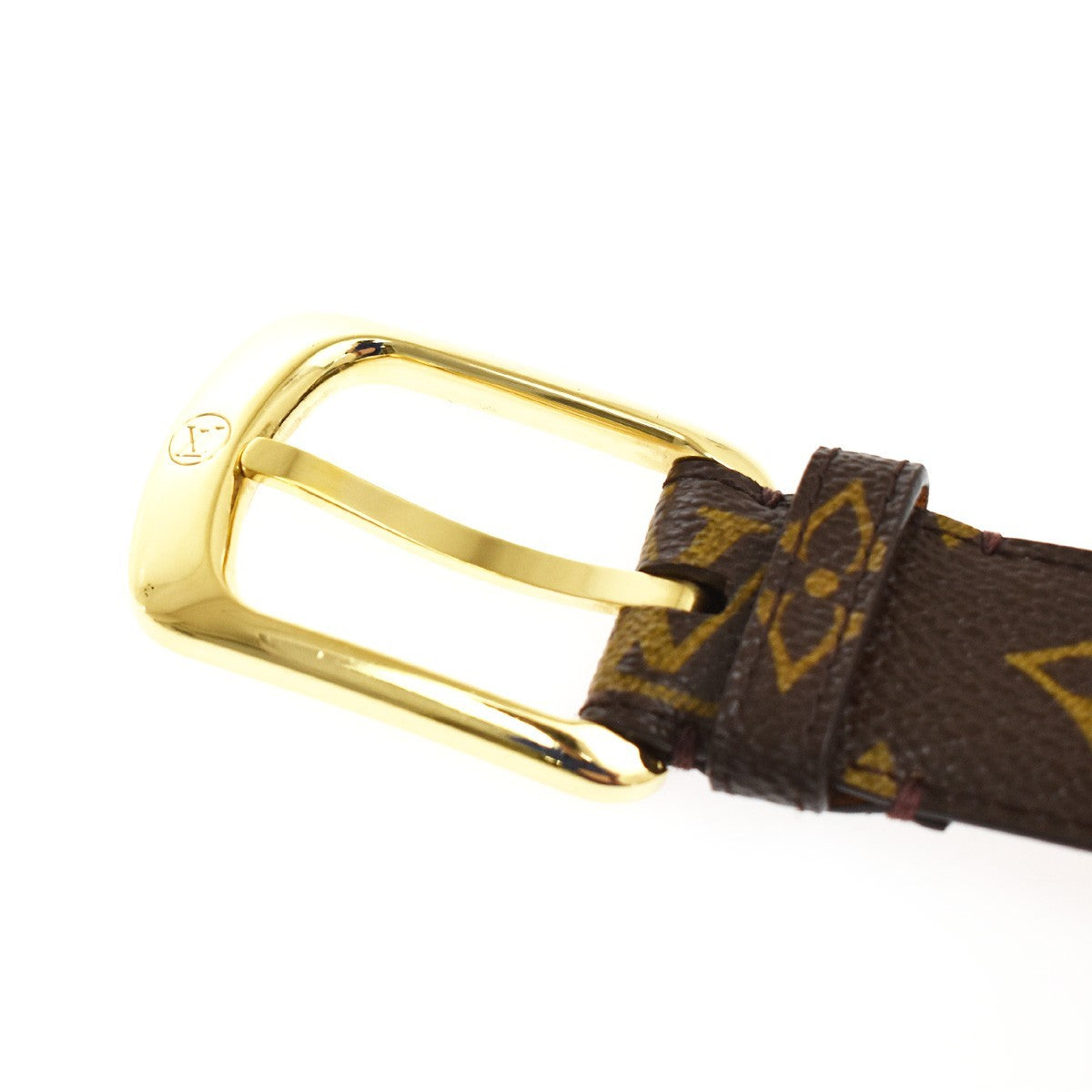 Louis Vuitton Ellipse Belt Monogram Canvas Brown Canvas Belts Accessory (Pre-Owned)