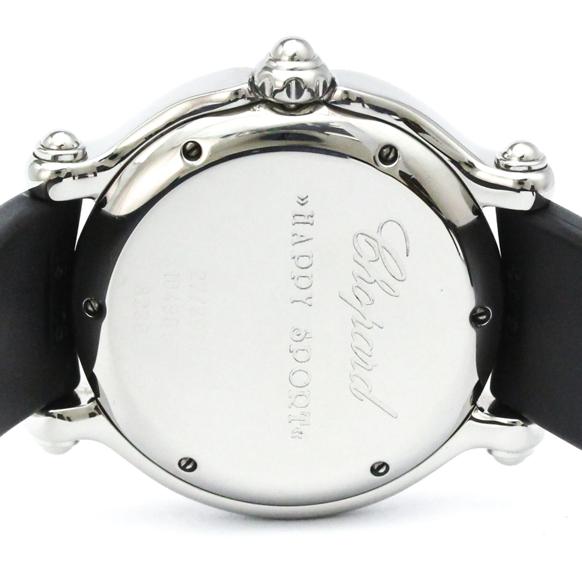 Chopard Happy Sport Fish Round Quartz Stainless Steel And Rubber With Floating Diamonds Watch (Pre-Owned)