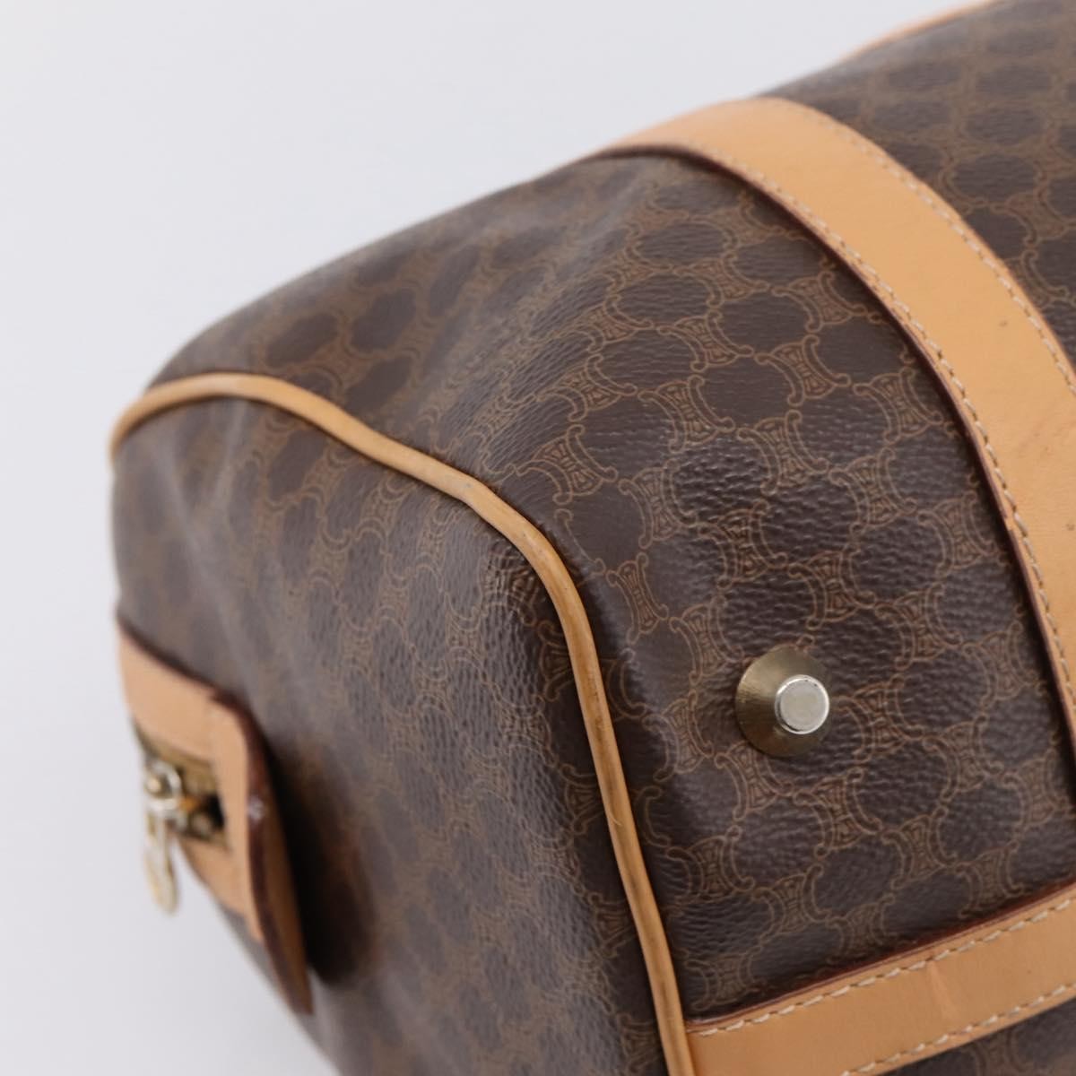 Celine Boston Macadam Canvas Brown Canvas Travel Bag Bag (Pre-Owned)
