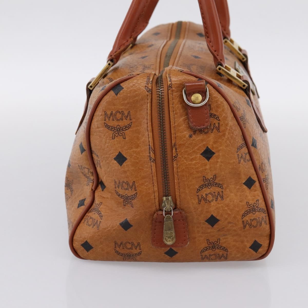 MCM Vicetos Leather Brown Leather Travel Bag Bag (Pre-Owned)