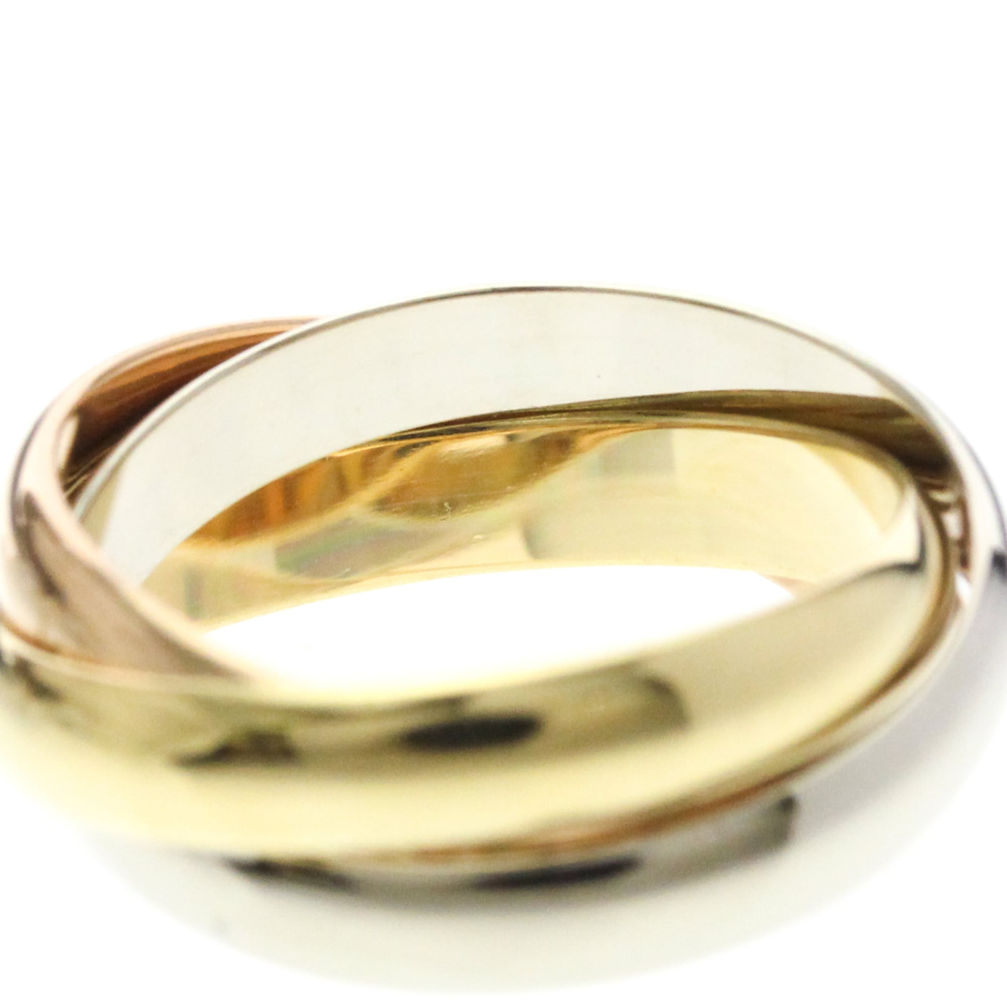 Cartier Trinity 18K Tricolor Gold Gold Yellow_Gold Ring Jewelry (Pre-Owned)