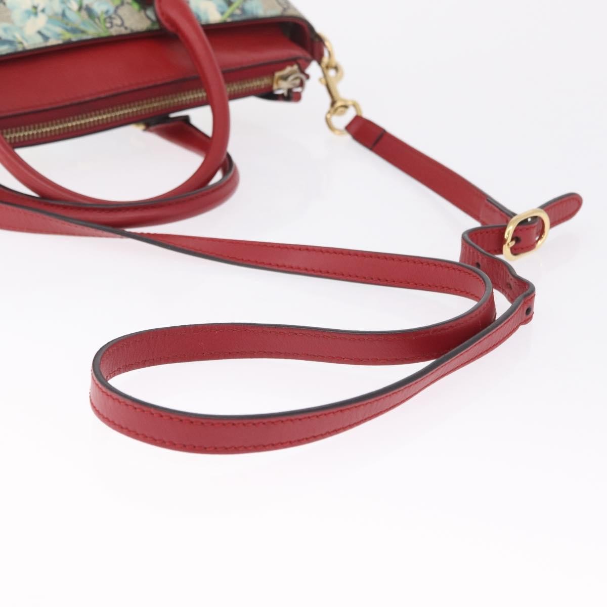 Gucci Linea A Convertible Blooms Print Gg Coated Canvas Navy Canvas Tote Bag Bag (Pre-Owned)
