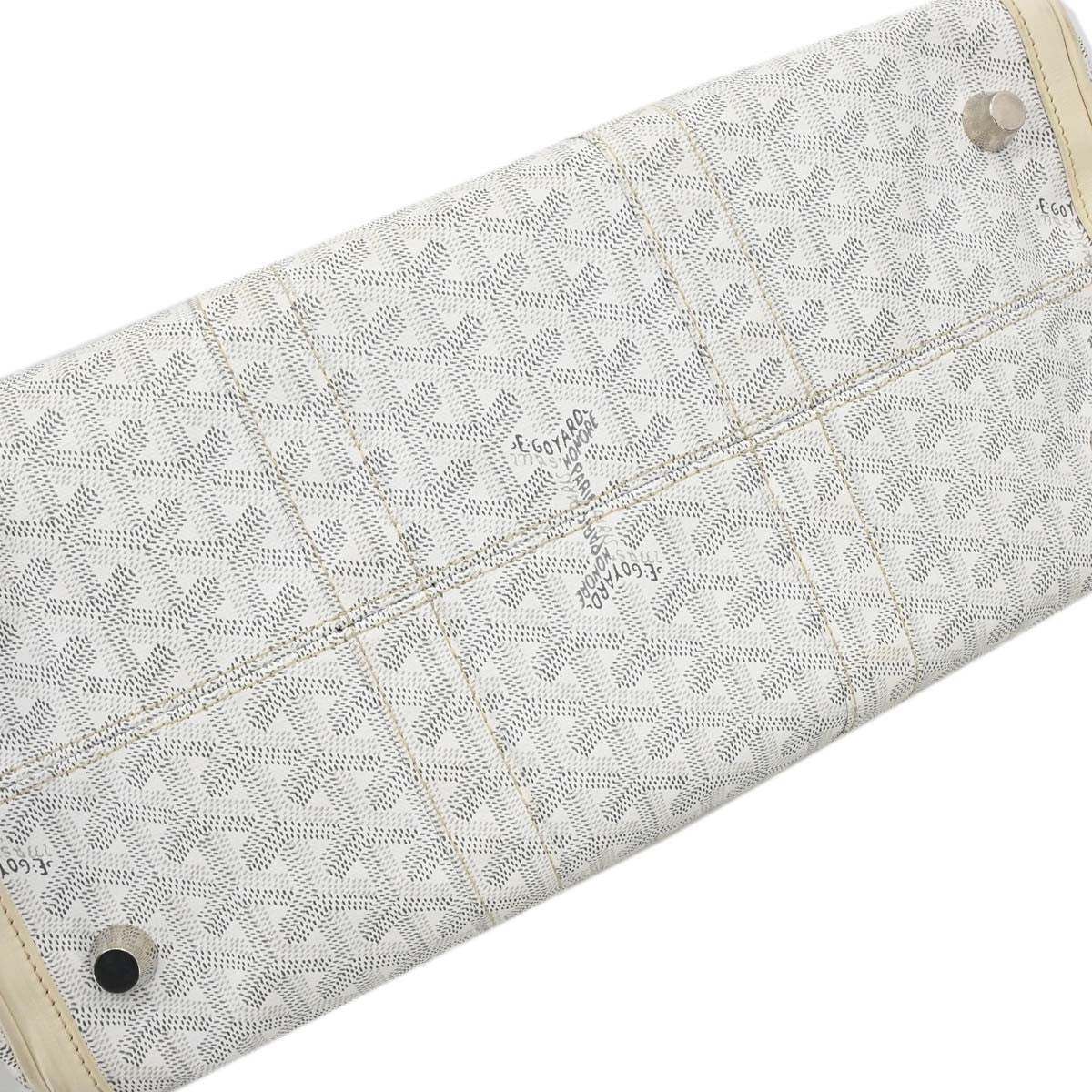 Goyard Croisiere Coated Canvas White Canvas Travel Bag Bag (Pre-Owned)
