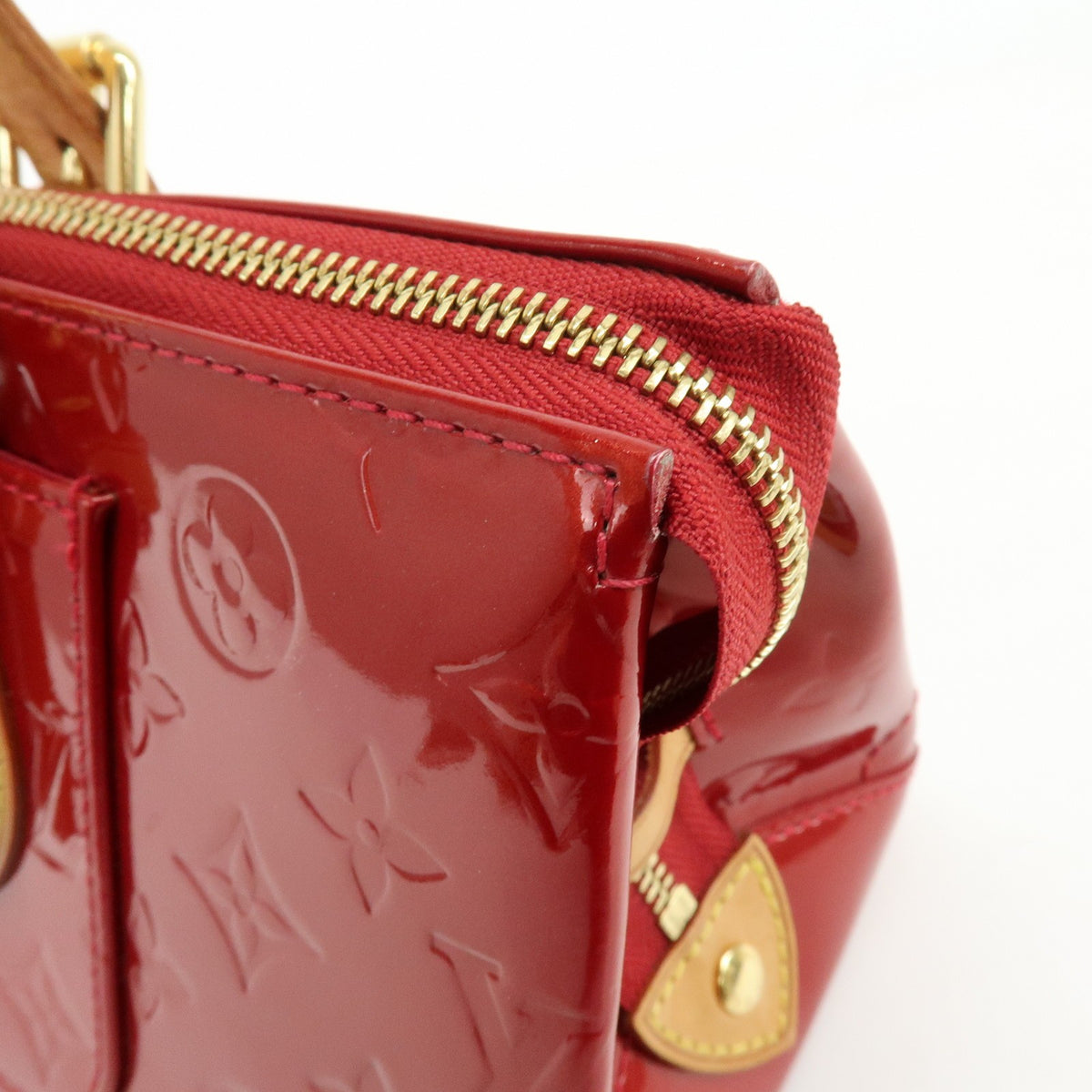Louis Vuitton Rosewood Avenue Monogram Vernis Red Patent_Leather Handbag (Pre-Owned)