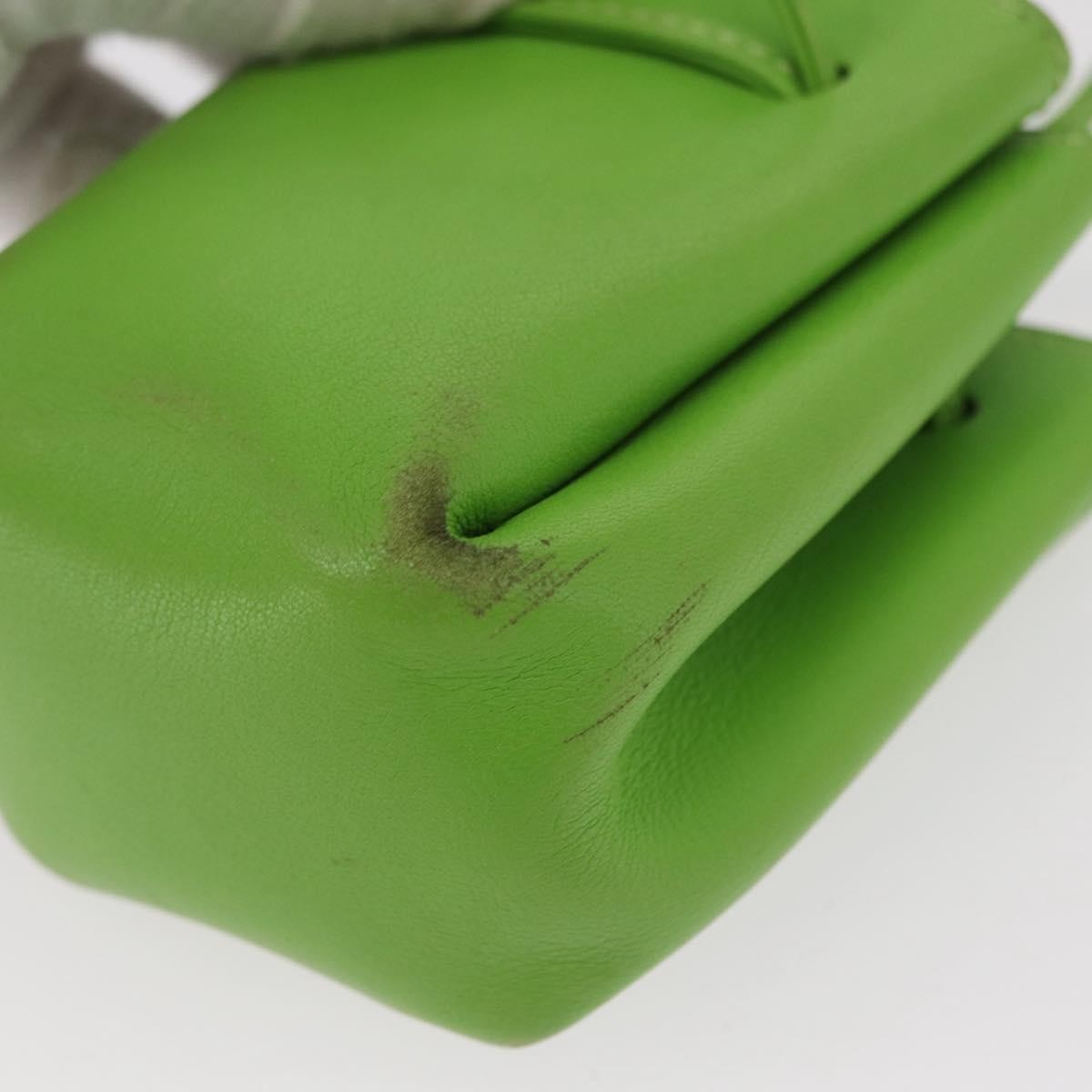 Hermes Vespa Leather Green Leather Clutche & Pouche Bag (Pre-Owned)