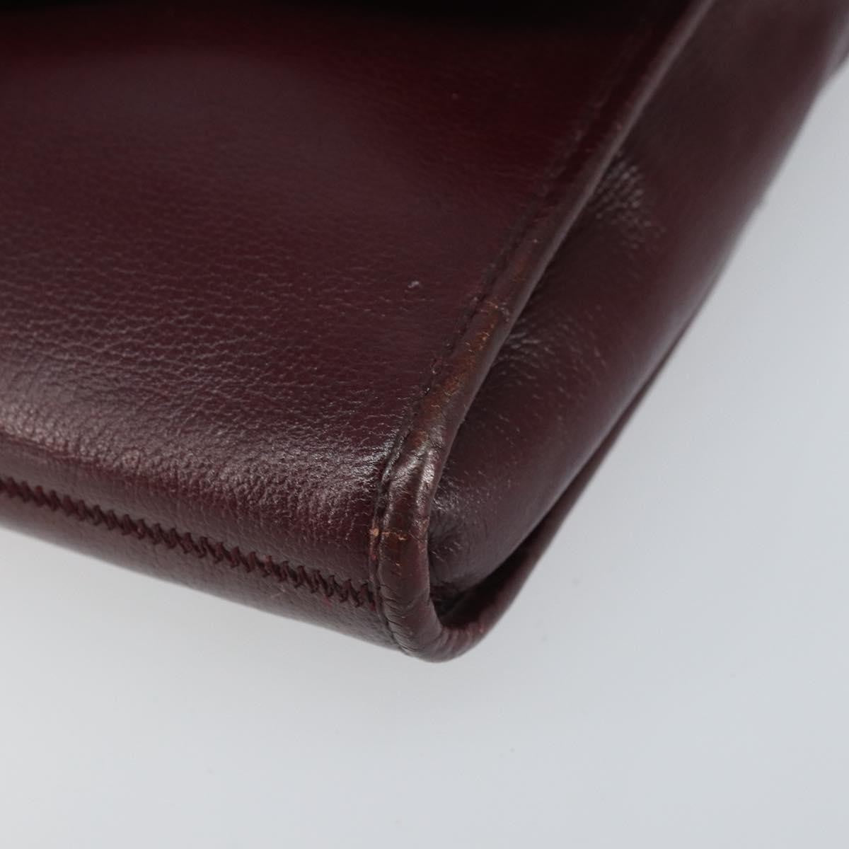 Christian Dior Vintage Leather Burgundy Leather Shoulder Bag Bag (Pre-Owned)