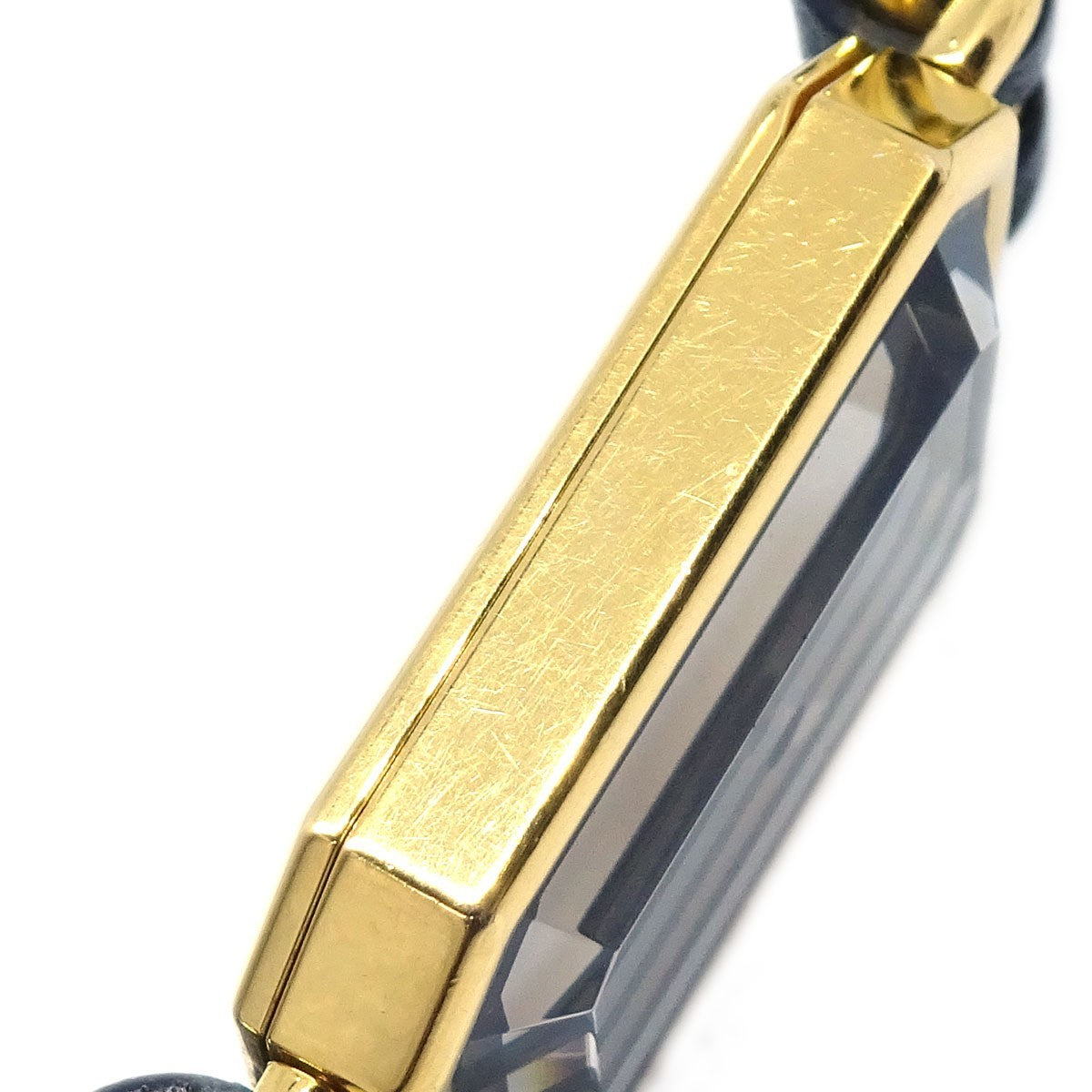 Chanel Premiere Rock Quartz Plated Metal And Leather Watch (Pre-Owned)