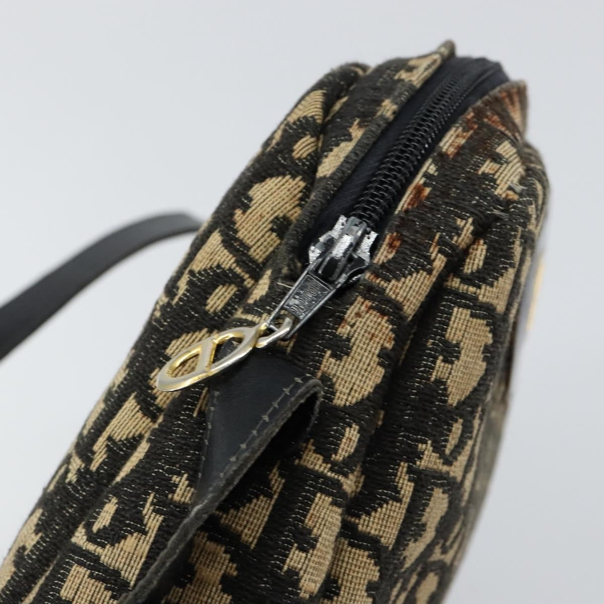 Christian Dior Vintage Cd Trotter Canvas Black Canvas Shoulder Bag Bag (Pre-Owned)
