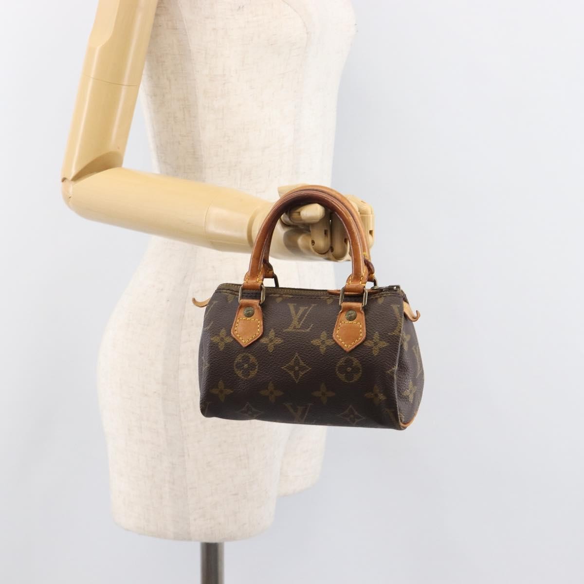 Louis Vuitton Speedy Mini Hl Monogram Canvas Brown Canvas Handbag (Pre-Owned)
