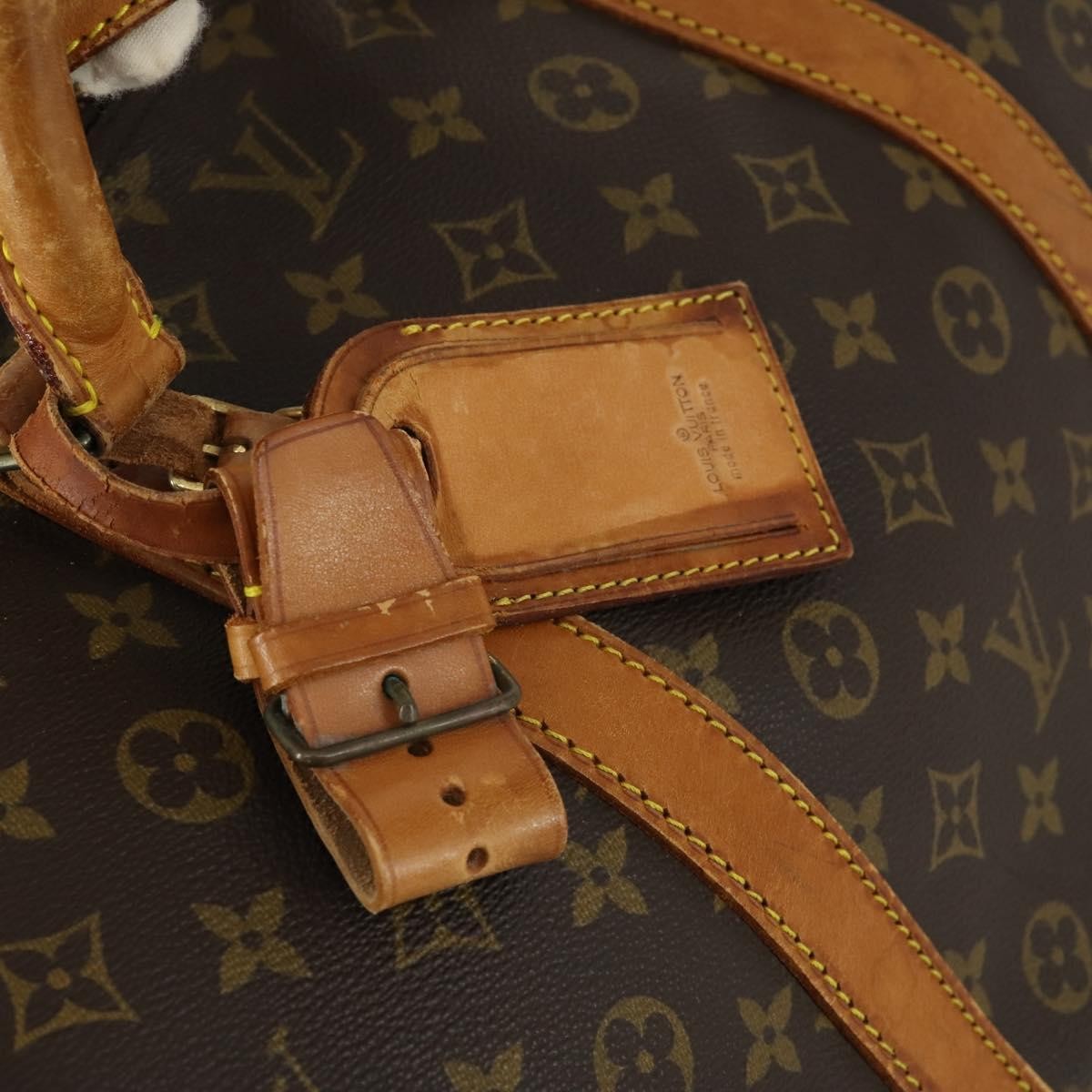 Louis Vuitton Keepall Bandouliere Monogram Canvas Brown Canvas Travel Bag Bag (Pre-Owned)