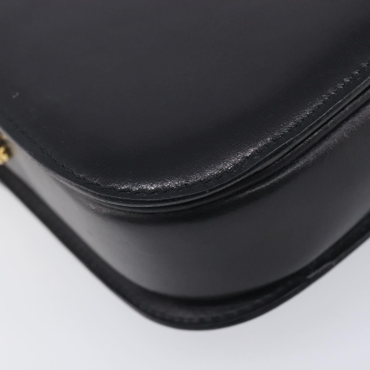 Celine Horse Carriage Leather Black Leather Shoulder Bag Bag (Pre-Owned)