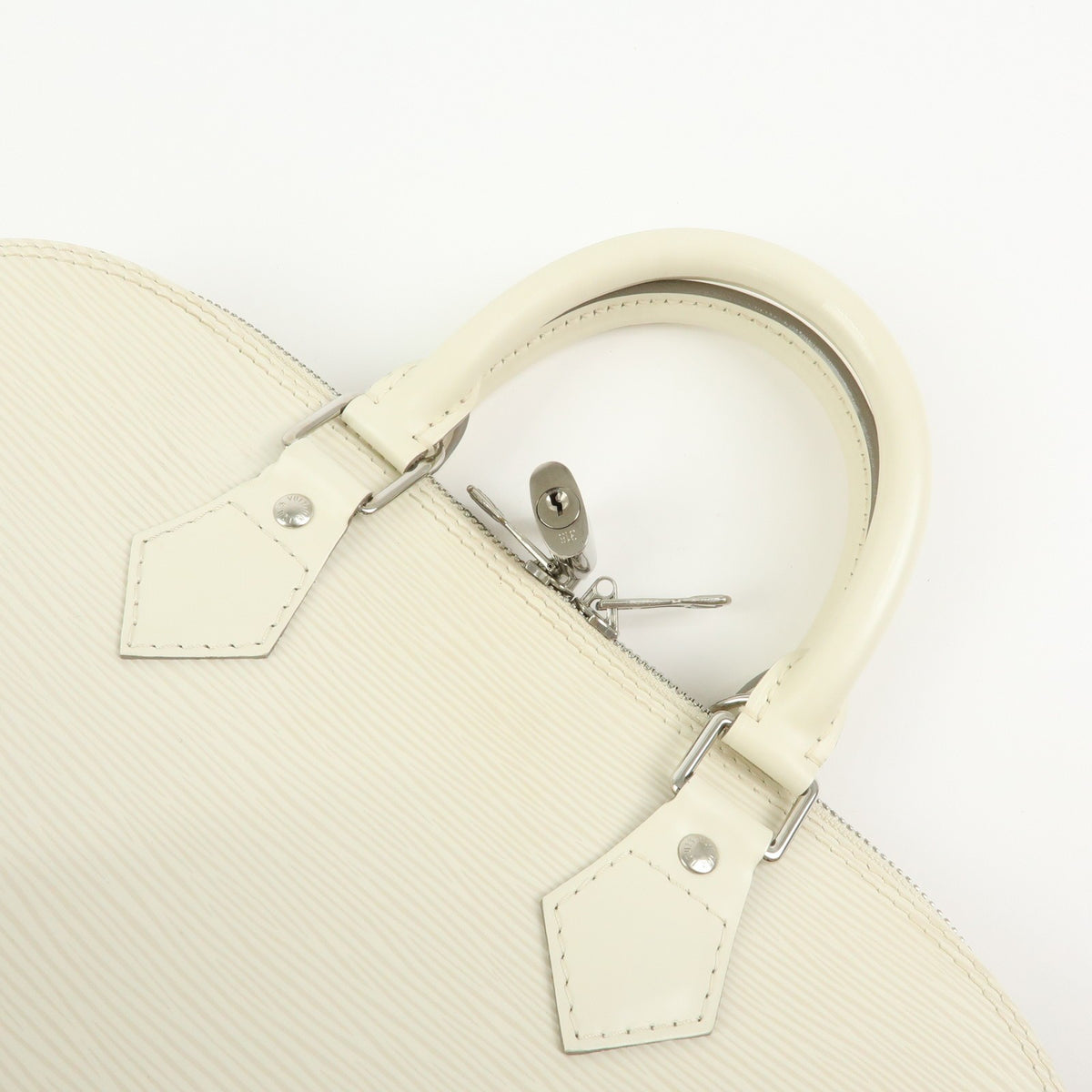 Louis Vuitton Alma Epi Leather White Leather Handbag (Pre-Owned)