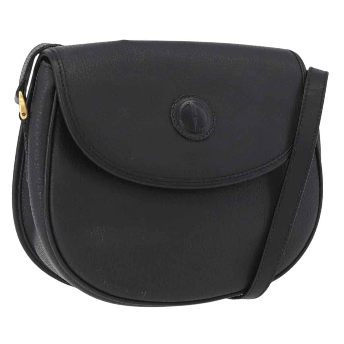 Gucci Vintage Leather Black Leather Shoulder Bag Bag (Pre-Owned)