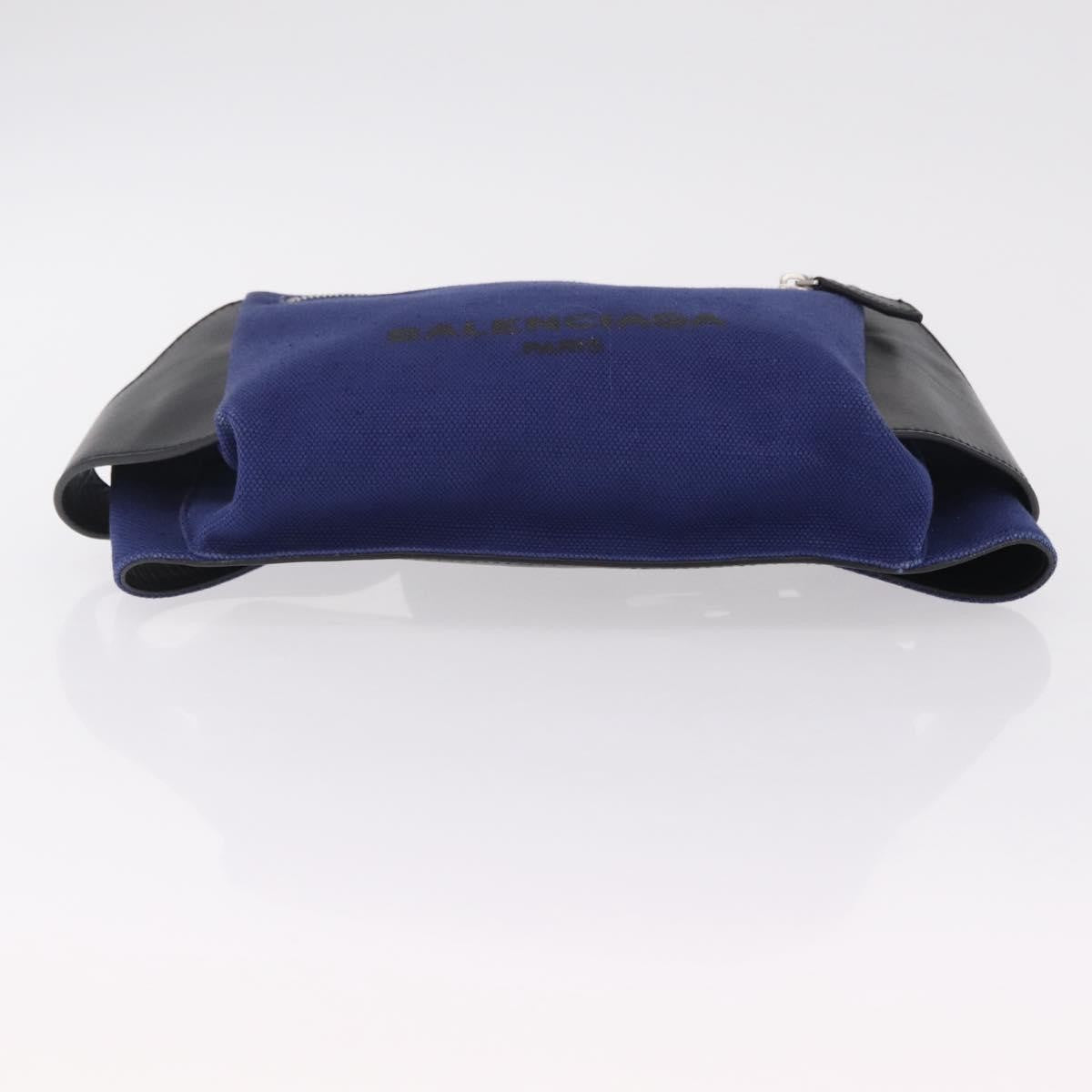 Balenciaga Navy Neo Lift Waist Canvas And Leather Blue Canvas Handbag (Pre-Owned)