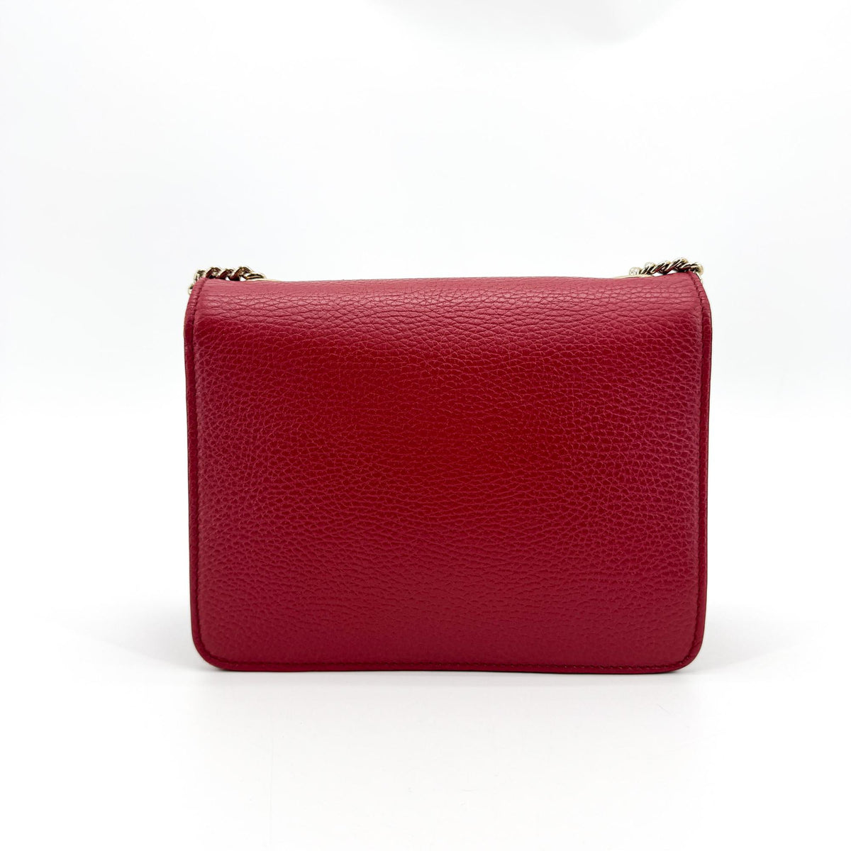 Gucci Interlocking Leather Red Leather Shoulder Bag Bag (Pre-Owned)