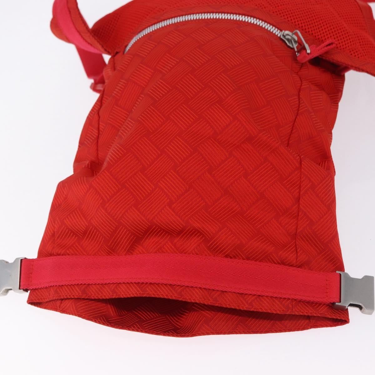 Bottega Veneta Paper Touch Printed Nylon Red Nylon Backpack Bag (Pre-Owned)