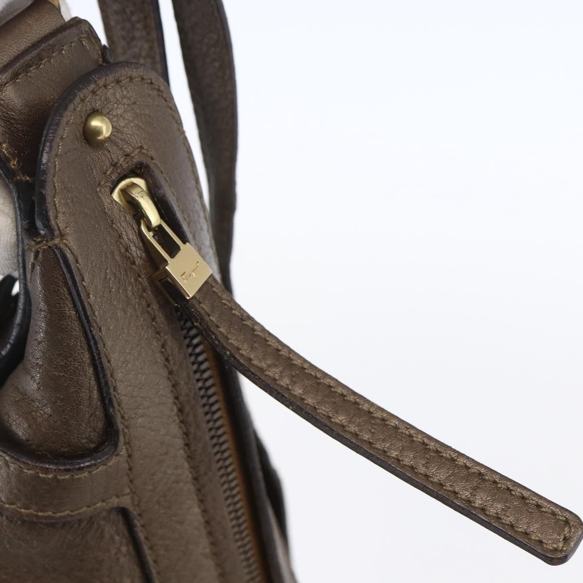 Salvatore Ferragamo Vintage Leather Brown Leather Shoulder Bag Bag (Pre-Owned)